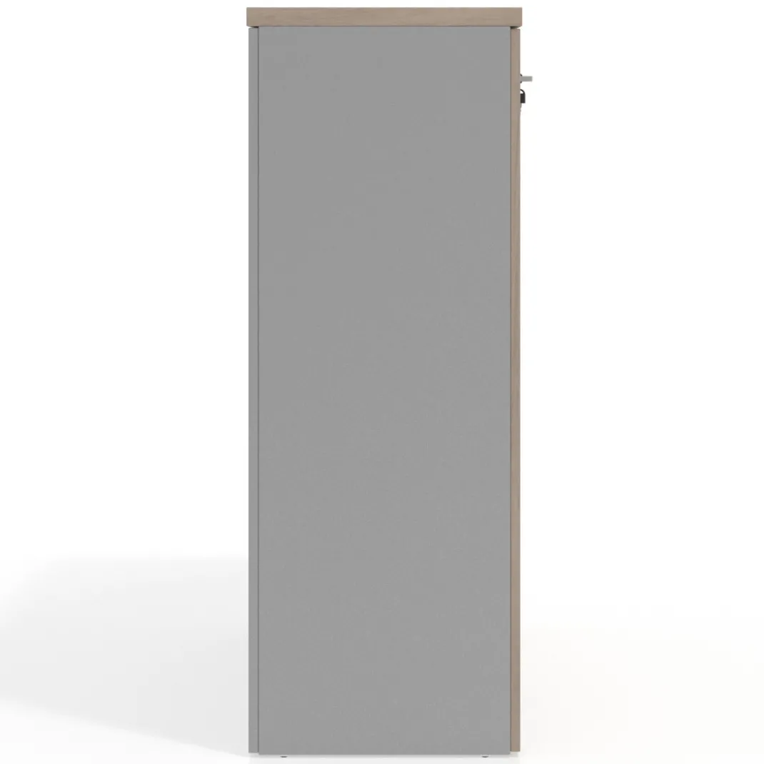 Armario de oficina Basic con puerta cerradura, medida 116x80