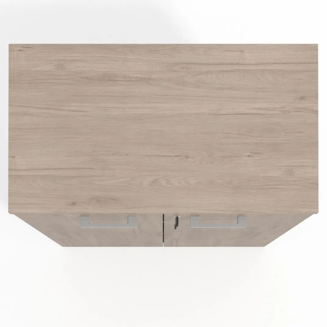 Armario de oficina Basic con puerta cerradura, medida 116x80