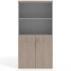 Armario de oficina Basic, medida 155x80cm con puerta baja