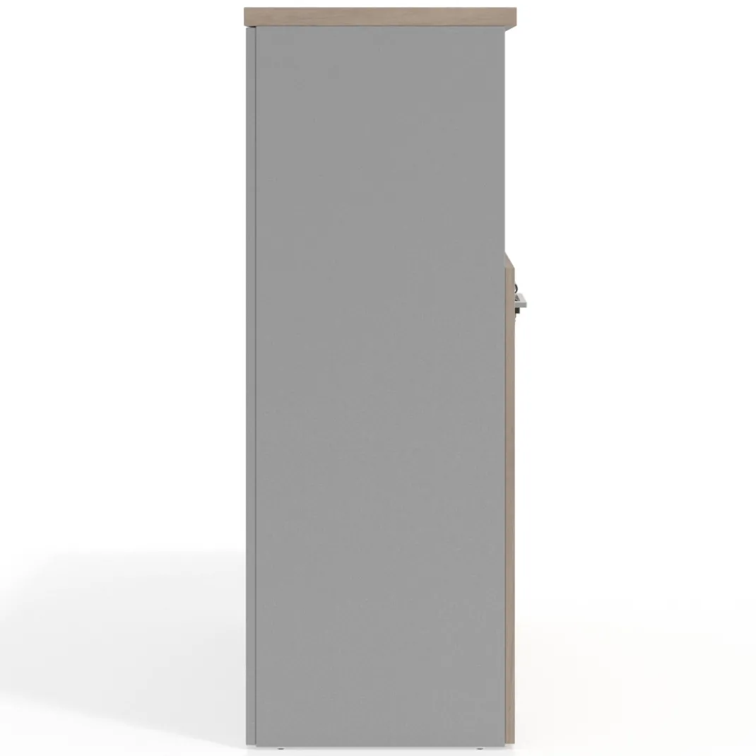 Armario de oficina Basic 3 alturas, medida 116x80 con puerta baja