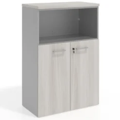 Armario de oficina Basic 3 alturas, medida 116x80 con puerta baja