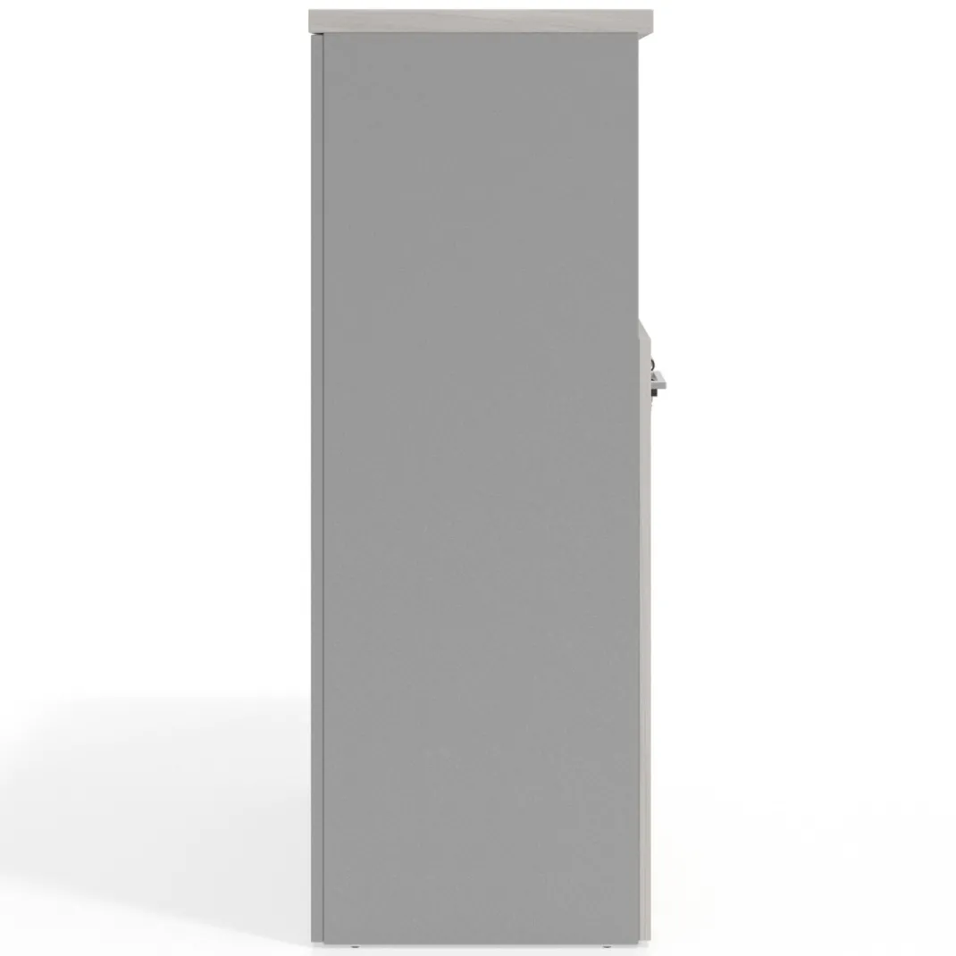 Armario de oficina Basic 3 alturas, medida 116x80 con puerta baja