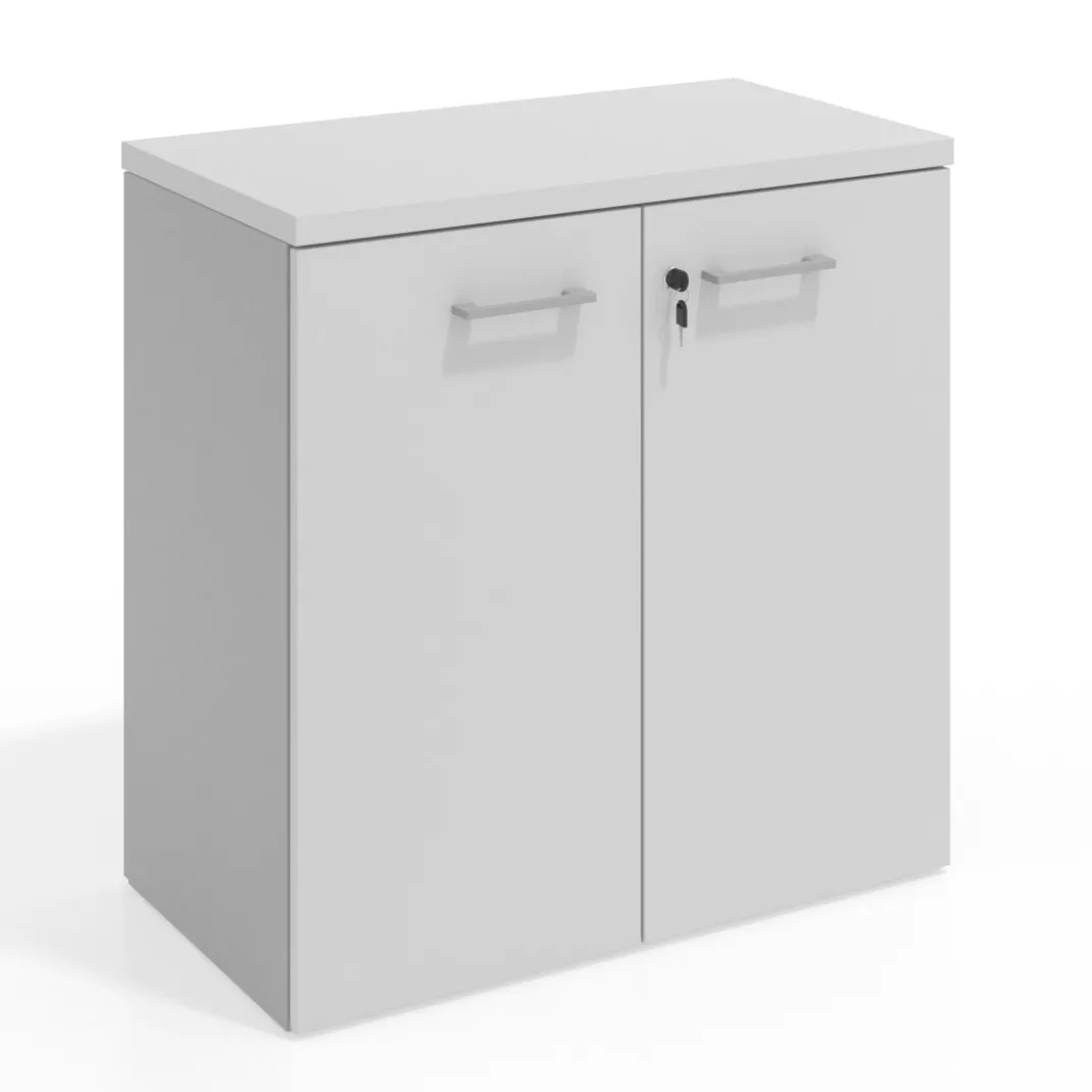 Armario de oficina Basic 2 alturas, medida 78x80 con puertas