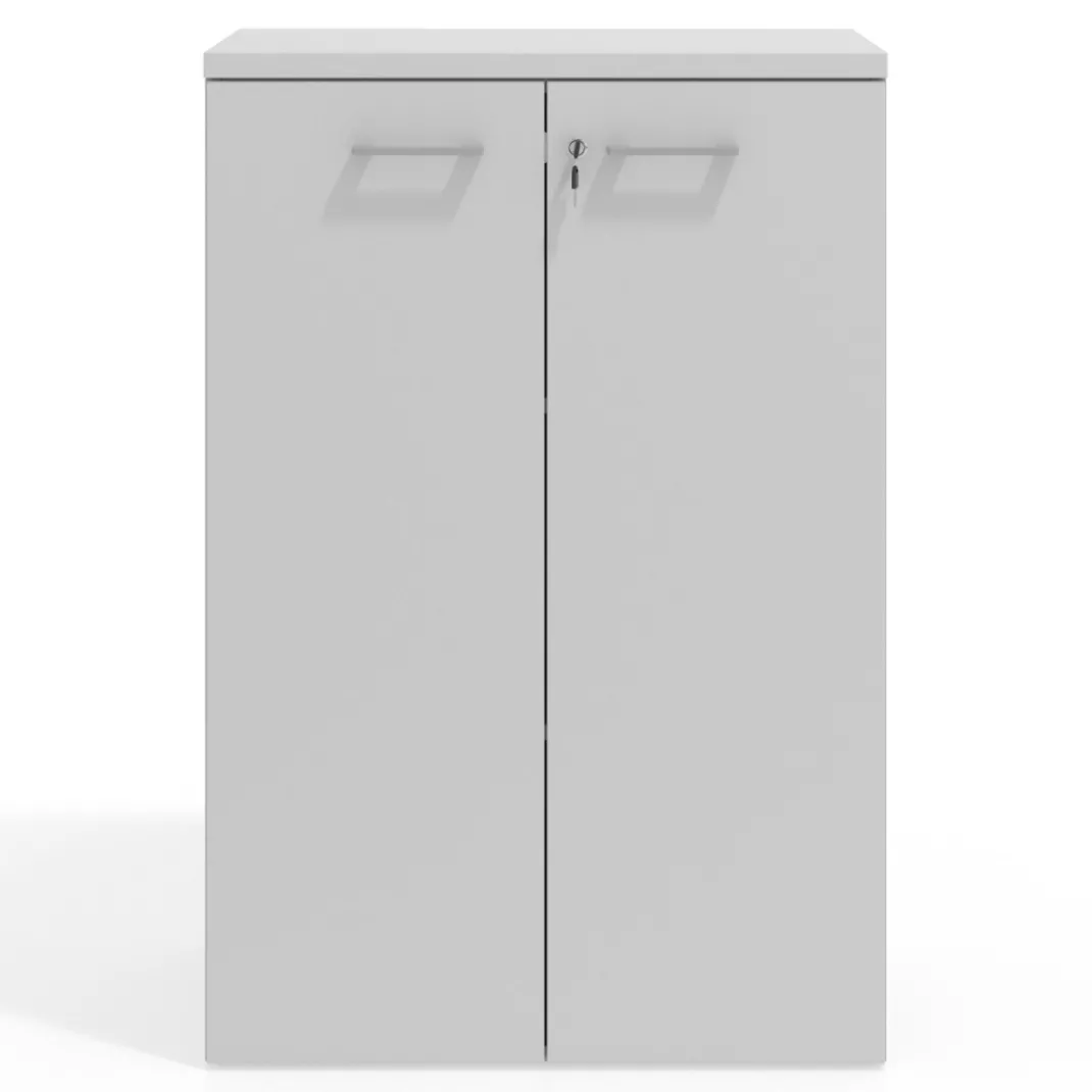 Armario de oficina Basic con puerta cerradura, medida 116x80