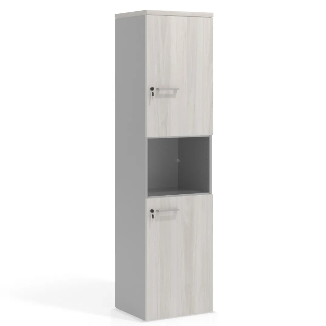 Armario de oficina Colors con doble puerta mediana, medida 193x50