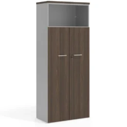 Armario de oficina Colors con puerta y repisa superior, medida 193x80
