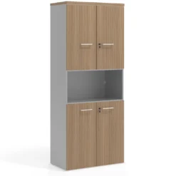 Armario de oficina Colors con doble puerta mediana, medida 193x80
