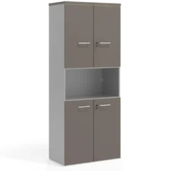 Armario de oficina Colors con doble puerta mediana, medida 193x80