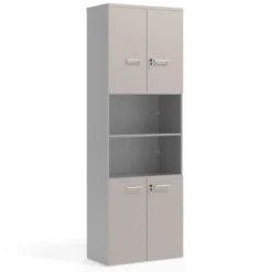 Armario de oficina Colors con doble puerta mediana, medida 193x80