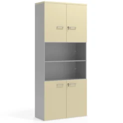 Armario de oficina Colors con doble puerta pequeña, medida 236x100