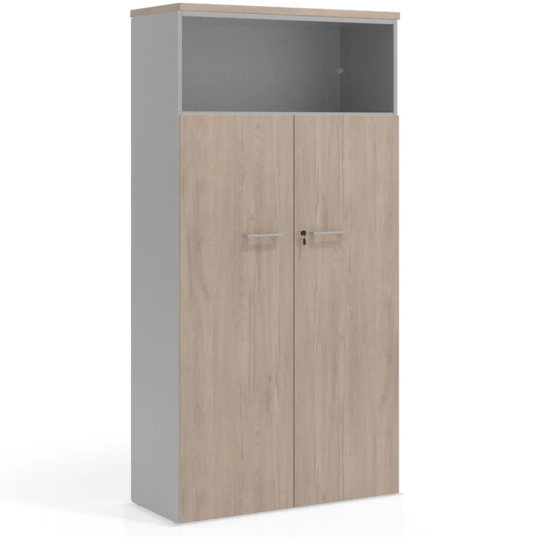 Armario de oficina Colors con doble puerta mediana, medida 193x50