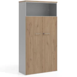 Armario de oficina Colors con doble puerta mediana, medida 193x50