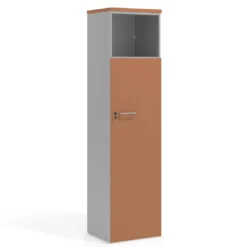 Armario de oficina Colors con puerta y repisa superior, medida 193x50