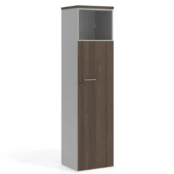 Armario de oficina Colors con puerta y repisa superior, medida 193x50