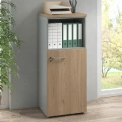 Armario de oficina Colors, medida 116x50 con puerta auxiliar