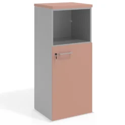 Armario de oficina Colors, medida 116x50 con puerta auxiliar