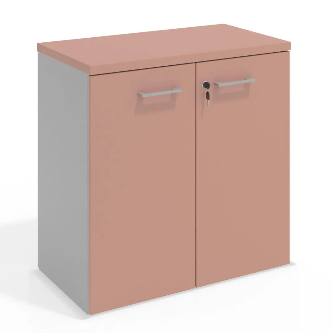Armario de oficina Colors, medida 78x80 con puertas