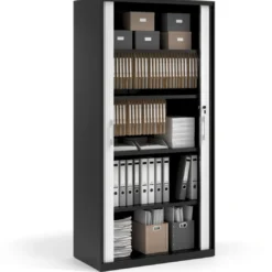 Armario de persiana Strong 185x92cm, estructura negro