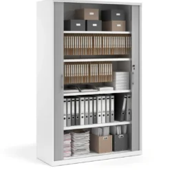 Armario de persiana Strong 185x120cm, estructura blanca