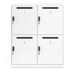 Armario taquilla con buzón MailBox, 4 compartimentos con cerradura