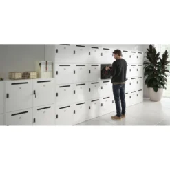 Armario taquilla con buzón MailBox, 4 compartimentos con cerradura