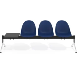 Bancada Sala de Espera Flow 3 asientos + mesa pata aluminio lúcido