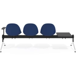 Bancada Sala de Espera Flow 3 asientos + mesa pata aluminio lúcido