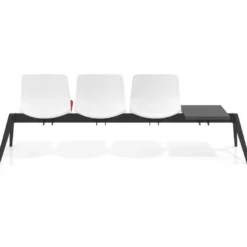 Bancada Sala de Espera Nexus 3 asientos + mesa, pata aluminio nylon