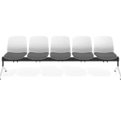 Bancada Sala de Espera Nexus 3 asientos + mesa, pata aluminio lucido