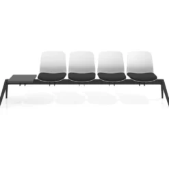 Bancada Sala de Espera Nexus 4 asientos + mesa, pata nylon