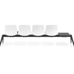 Bancada Sala de Espera Nexus 4 asientos + mesa, pata nylon