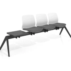 Bancada Sala de Espera Nexus 3 asientos + mesa, pata aluminio nylon