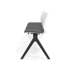 Bancada Sala de Espera Nexus 3 asientos + mesa, pata aluminio nylon