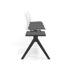 Bancada Sala de Espera Nexus 3 asientos + mesa, pata aluminio nylon