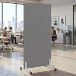 Biombo separador pared móvil Hover en melamina, posición vertical, ancho 80cm