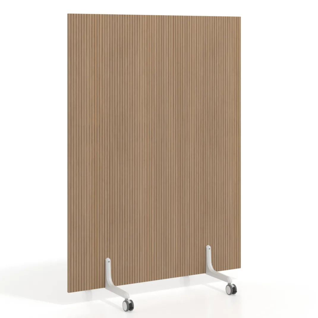 Biombo separador pared móvil Hover en melamina, posición vertical, ancho 120cm