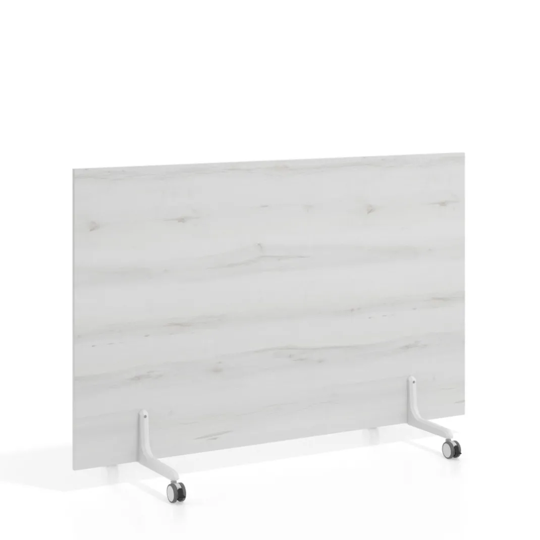 Biombo separador pared móvil Hover en melamina, posición horizontal, alto 100cm