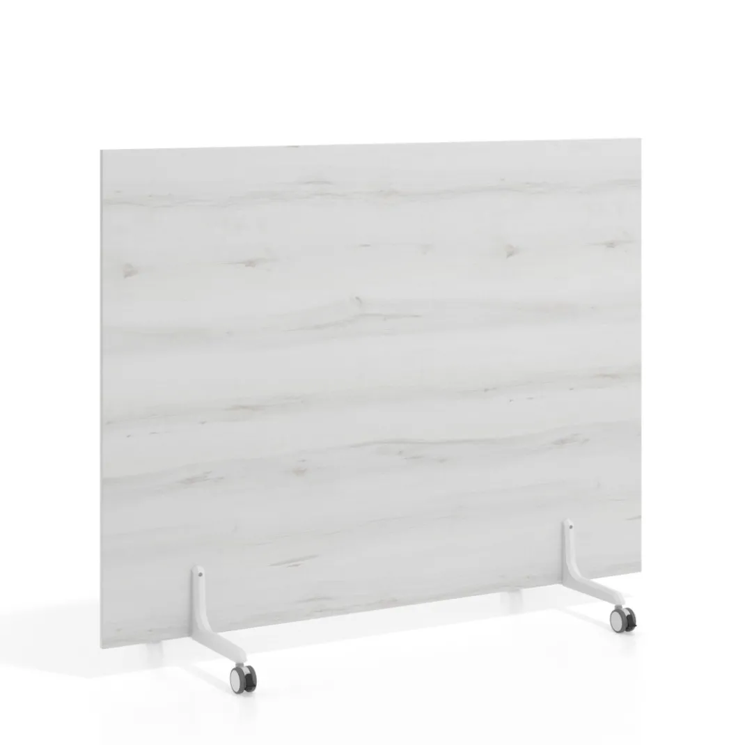 Biombo separador pared móvil Hover en melamina, posición horizontal, alto 120cm
