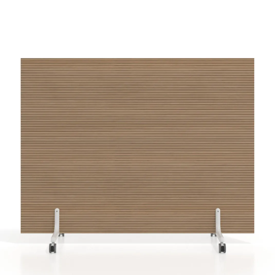 Biombo separador pared móvil Hover en melamina, posición horizontal, alto 120cm