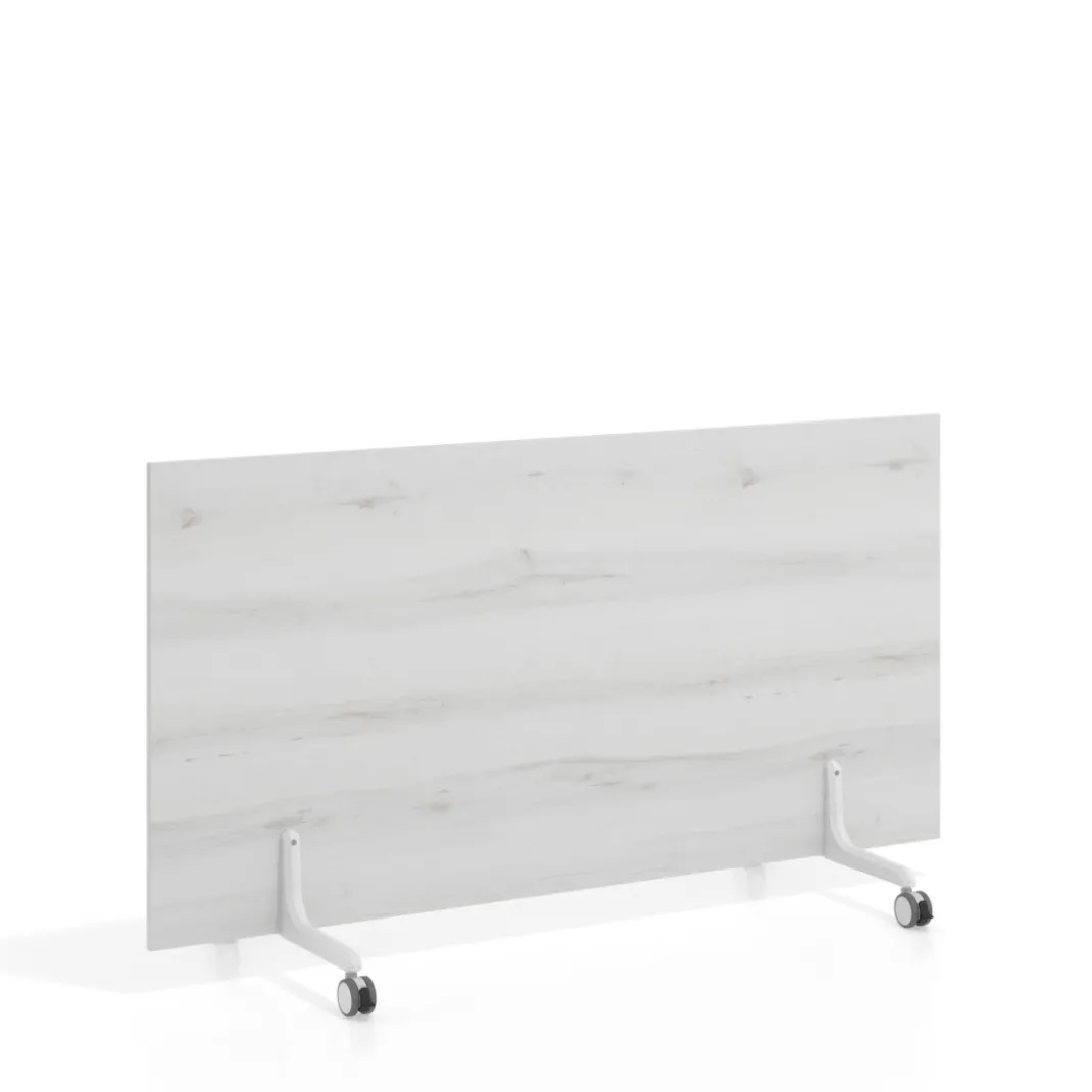 Biombo separador pared móvil Hover en melamina, posición horizontal, alto 80cm