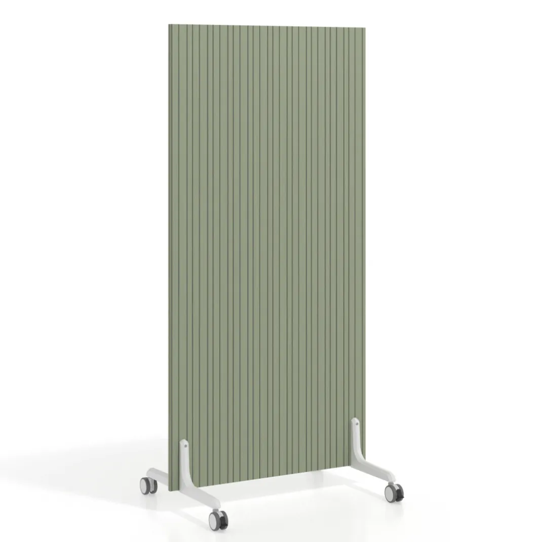 Biombo separador pared móvil Hover en melamina, posición vertical, ancho 80cm