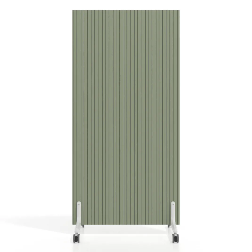 Biombo separador pared móvil Hover en melamina, posición vertical, ancho 80cm