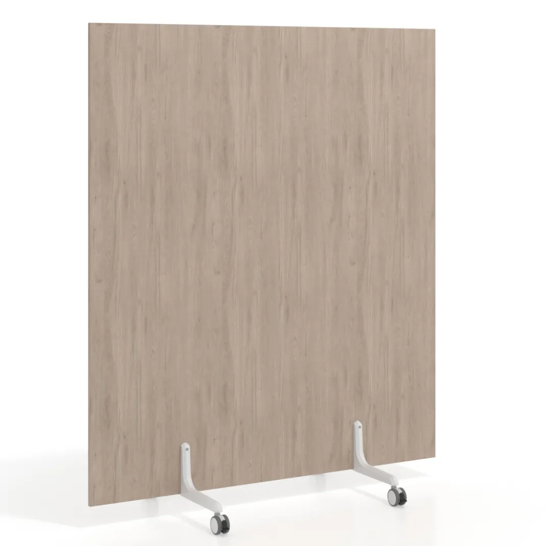 Biombo separador pared móvil Hover en melamina, posición horizontal, alto 80cm