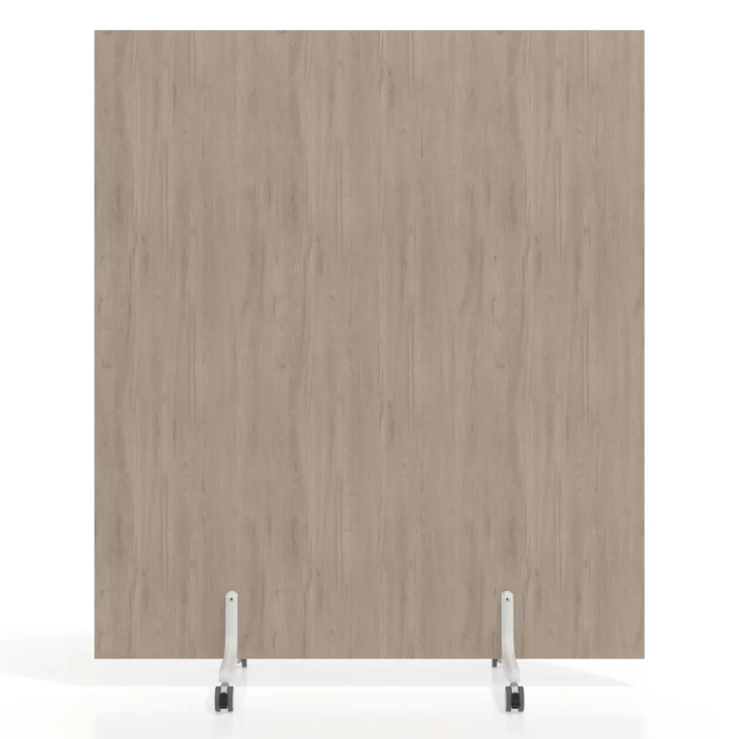 Biombo separador pared móvil Hover en melamina, posición horizontal, alto 80cm