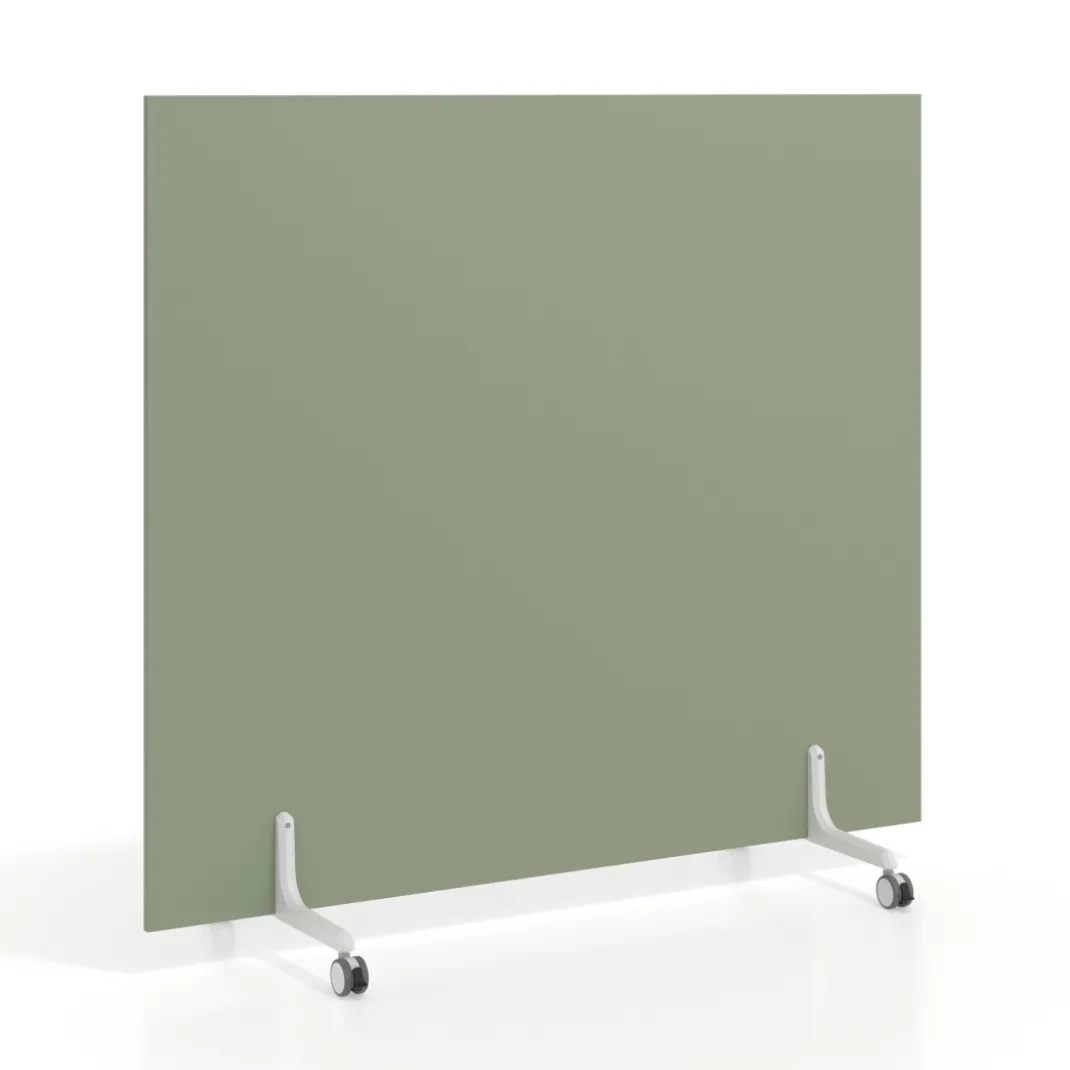 Biombo separador pared móvil Hover en melamina, posición horizontal, alto 100cm