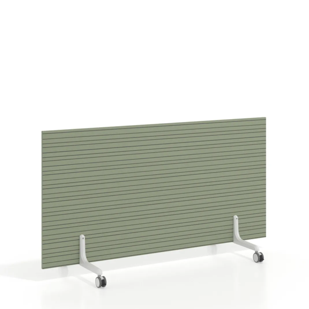 Biombo separador pared móvil Hover en melamina, posición horizontal, alto 80cm