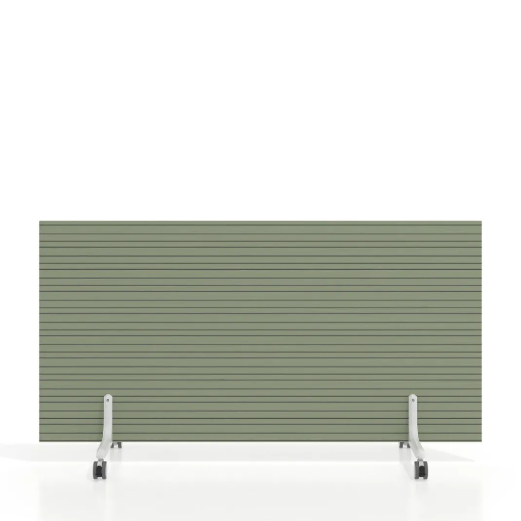 Biombo separador pared móvil Hover en melamina, posición horizontal, alto 80cm