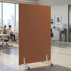 Biombo separador pared móvil Hover en melamina, posición vertical, ancho 120cm