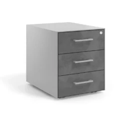 Cajonera de oficina Strong 3 cajones estructura aluminio frontales melamina