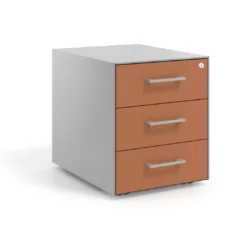 Cajonera de oficina Strong 3 cajones estructura aluminio frontales melamina
